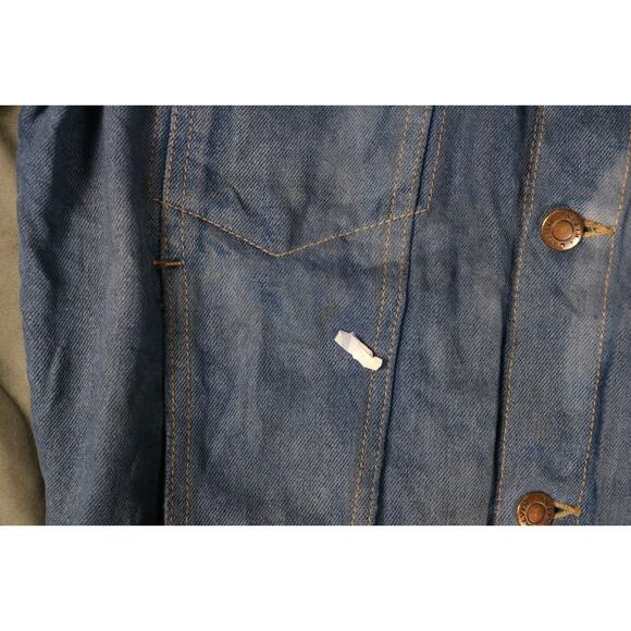 Vintage Calvin Klein Denim Jacket Women Medium Blue Tie Dye Blue Button Up - Picture 5 of 9